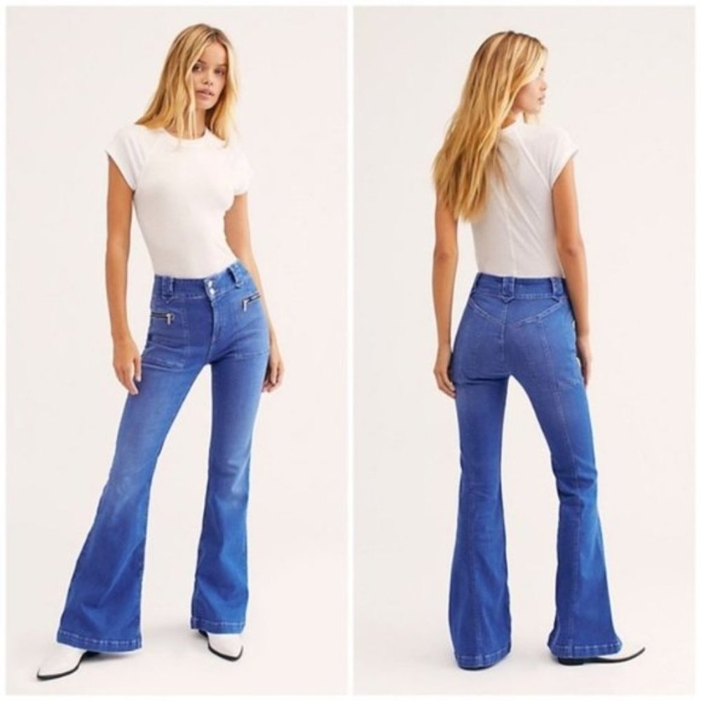 Free People Layla high rise retro flare jeans 25